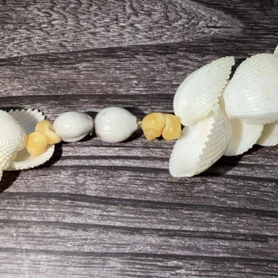 Vintage Two Strand Polynesian Sea Shell Necklace - Thumbnail 10