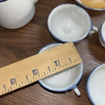 Vintage Japanese Lusterware Miniature Porcelain Tea Set Collectible 15 Pcs - Thumbnail 21