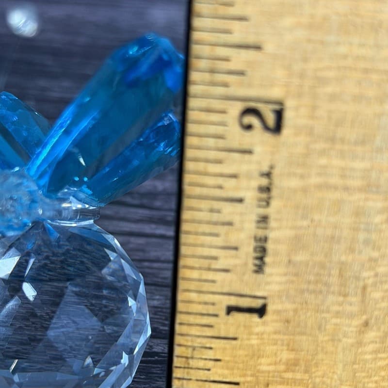 Butterfly crystal cut blue figurine miniature - Thumbnail 8