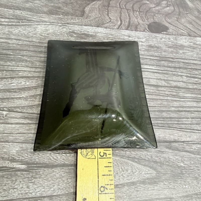 Vintage Mid-Century Nassau Limbo Smoked Glass Souvenir Trinket Tray - Thumbnail 9