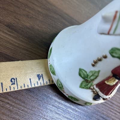 Midwest importers ceramic bell Santa music box mistletoe Plays White Christmas - Thumbnail 10