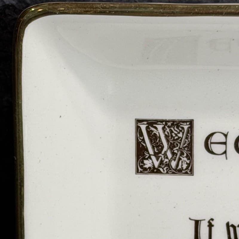 Delano Studios Vintage Ceramic Weekend Guests Humorous Trinket Tray Wall Plaque - Thumbnail 3