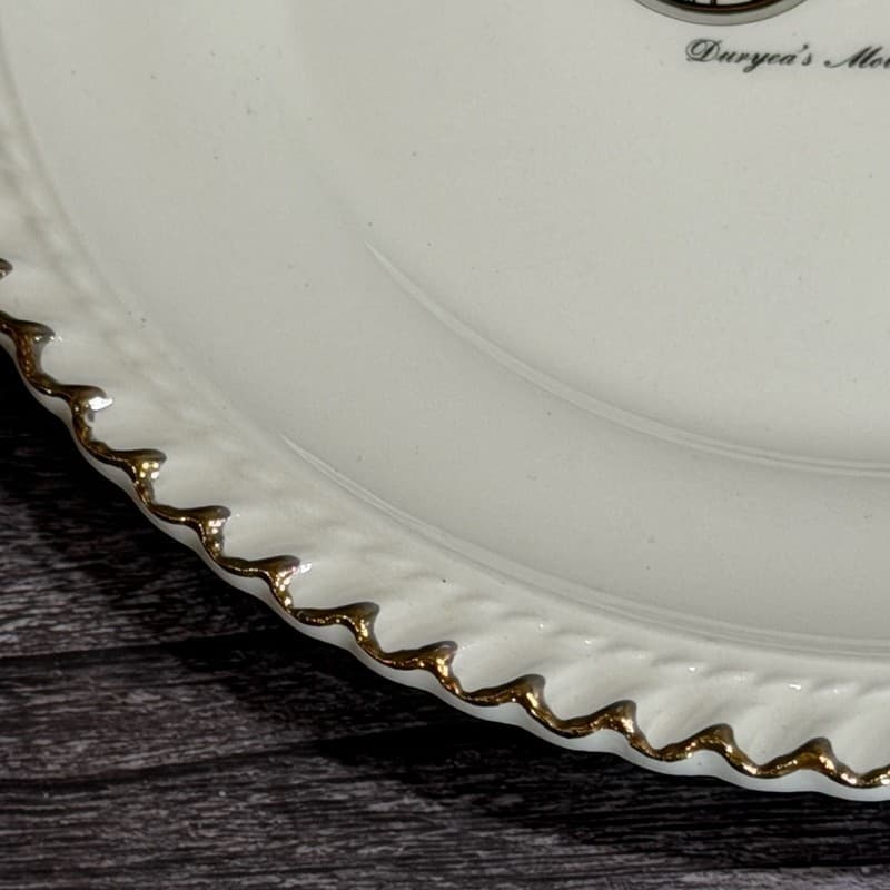 Harker Pottery Co. Duryea's Motor Wagon 1895 Collector Plate 6.25" 22KT Gold Tri - Thumbnail 4