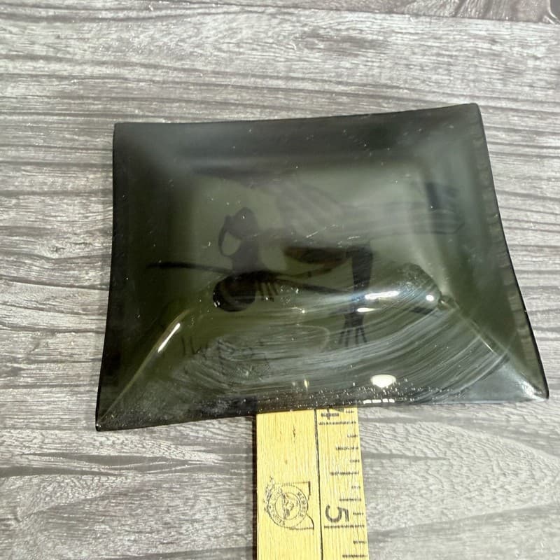 Vintage Mid-Century Nassau Limbo Smoked Glass Souvenir Trinket Tray - Thumbnail 8
