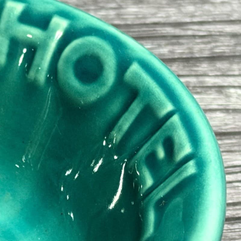 Vintage Hotel Statler Teal Green Ceramic Matchbook Holder Dish - Thumbnail 6