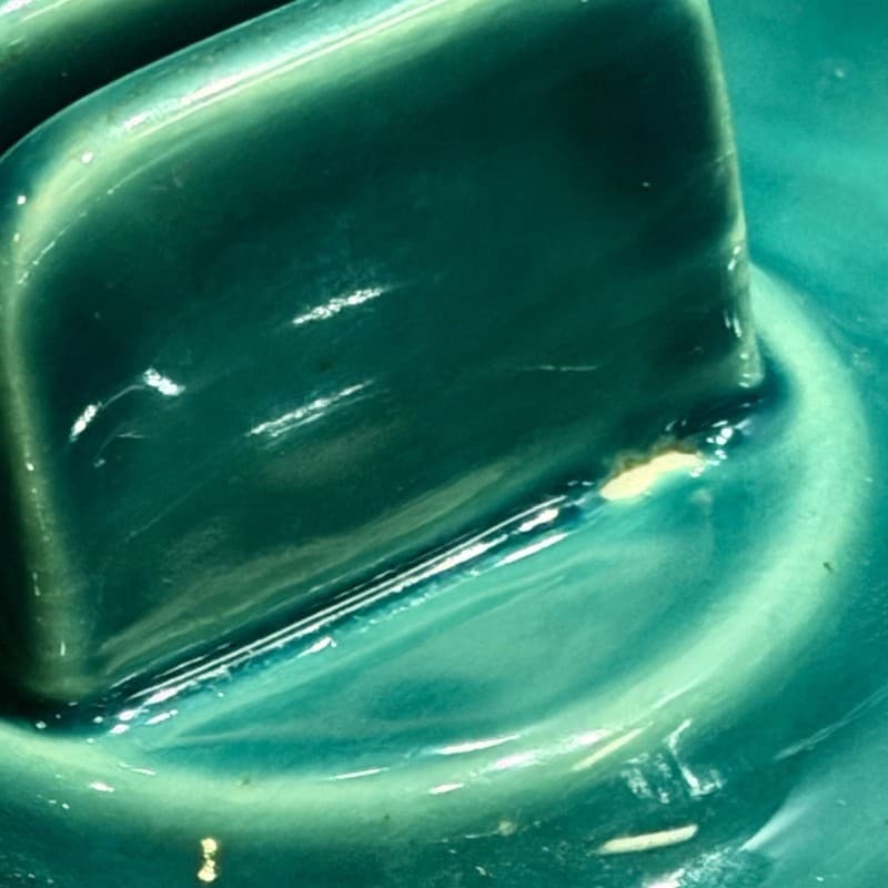 Vintage Hotel Statler Teal Green Ceramic Matchbook Holder Dish - Thumbnail 5
