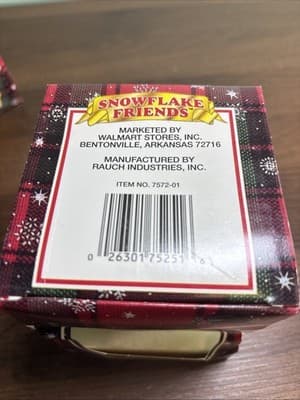 Vintage Snowflake Friends Christmas Ornament 3” - Boxed Set Of 2 Santa And Be - Thumbnail 13