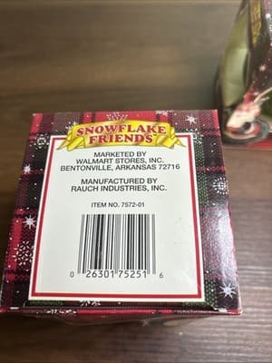 Vintage Snowflake Friends Christmas Ornament 3” - Boxed Set Of 2 Santa And Be - Thumbnail 7