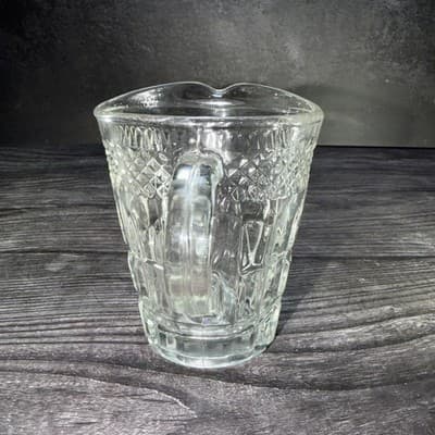 Covetro Italy Glass 8oz Creamer Or Miniature Childs Pitcher 4” Clear Glass - Thumbnail 2