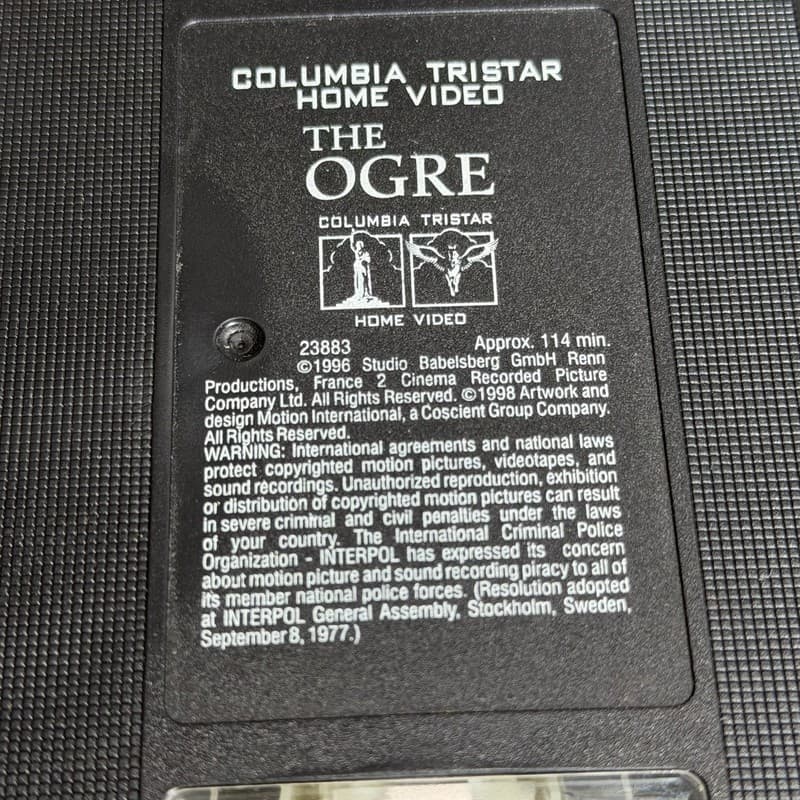 The Ogre VHS 1998 John Malkovich Volker Schlöndorff Drama - Thumbnail 4