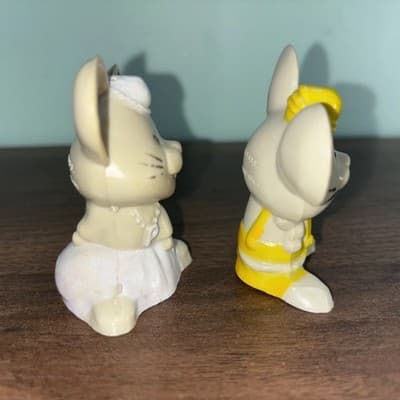 Vintage JSNY Mouse Salt & Pepper Shakers Set Anthropomorphic Mice Set Hong Kong - Thumbnail 3