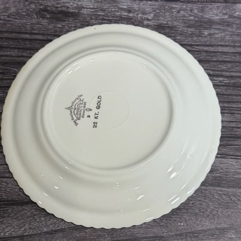 Harker Pottery Co. Duryea's Motor Wagon 1895 Collector Plate 6.25" 22KT Gold Tri - Thumbnail 8
