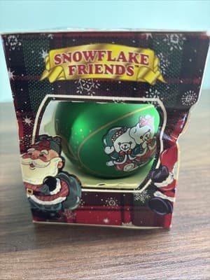 Vintage Snowflake Friends Christmas Ornament 3” - Boxed Set Of 2 Santa And Be - Thumbnail 8