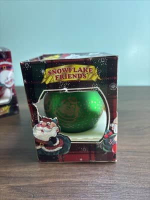 Vintage Snowflake Friends Christmas Ornament 3” - Boxed Set Of 2 Santa And Be - Thumbnail 10