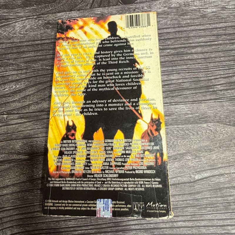The Ogre VHS 1998 John Malkovich Volker Schlöndorff Drama - Thumbnail 12