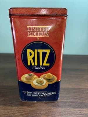 Vintage 1987 Nabisco Ritz Crackers Limited Edition Collector Metal Tin Container - Thumbnail 7