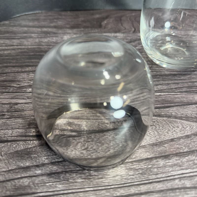 Vintage Mid-Century Modern Silver Band Roly Poly Glasses - Set of 2 - Thumbnail 4