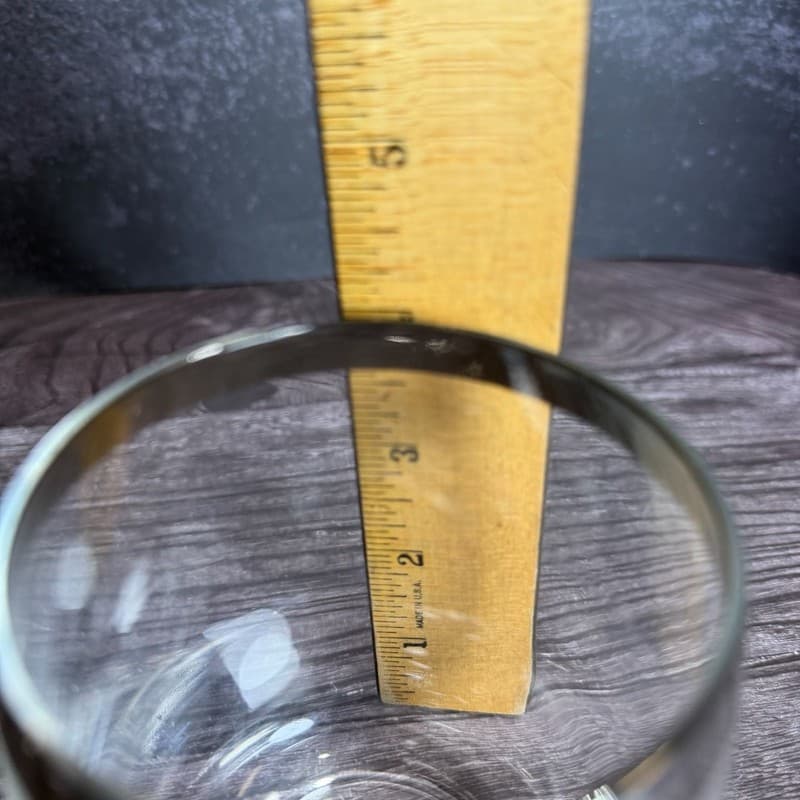 Vintage Mid-Century Modern Silver Band Roly Poly Glasses - Set of 2 - Thumbnail 9