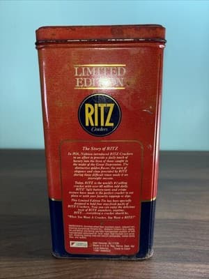 Vintage 1987 Nabisco Ritz Crackers Limited Edition Collector Metal Tin Container - Thumbnail 5
