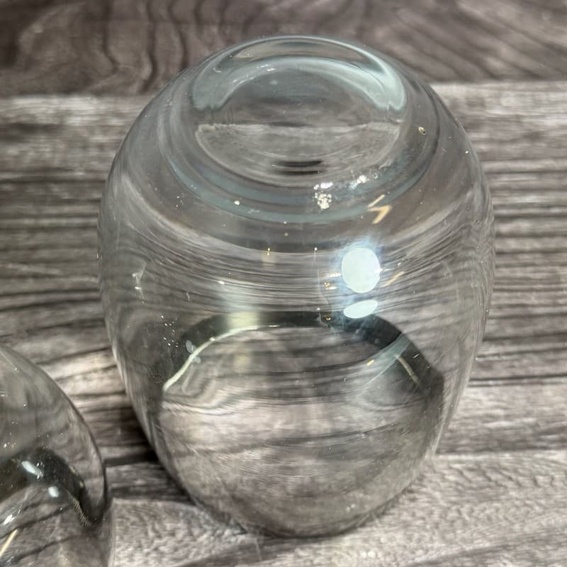 Vintage Mid-Century Modern Silver Band Roly Poly Glasses - Set of 2 - Thumbnail 8