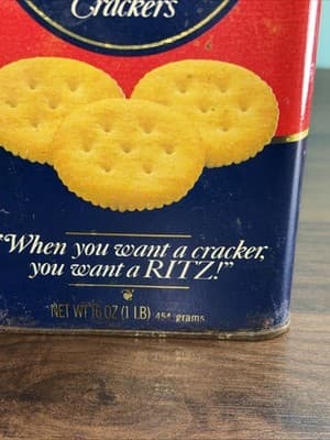 Vintage 1987 Nabisco Ritz Crackers Limited Edition Collector Metal Tin Container - Thumbnail 10