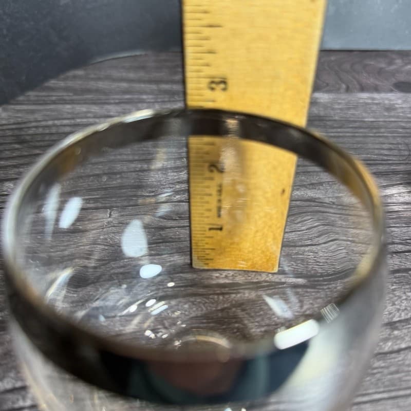 Vintage Mid-Century Modern Silver Band Roly Poly Glasses - Set of 2 - Thumbnail 6