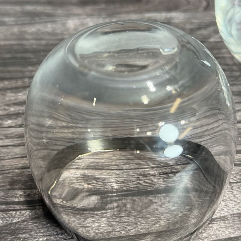 Vintage Mid-Century Modern Silver Band Roly Poly Glasses - Set of 2 - Thumbnail 5