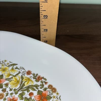 Vintage 12" Corelle Corning Ware Indian Summer Oval Serving Platter Tray Floral - Thumbnail 8