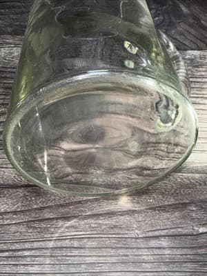 Vintage Clear Glass Pitcher With Etched Grapes & Leaves- 8.5” Tall - Thumbnail 9