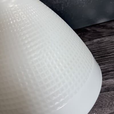 Vintage White Milk Glass Lamp Shade Diamond Point Cone Replacement 2.25 Fitter - Thumbnail 10