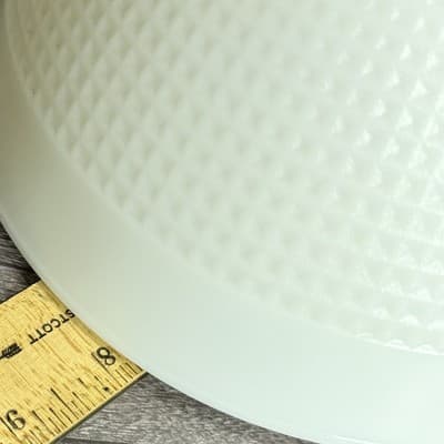 Vintage White Milk Glass Lamp Shade Diamond Point Cone Replacement 2.25 Fitter - Thumbnail 4