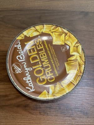 Vintage KATHRYN BEICH GOLDEN CRUMBLES Candy Tin BLOOMINGTON ILLINOIS Key Style - Thumbnail 2