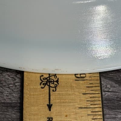 Hazel-Atlas Milk Glass Plates Reverse Painted Fruit Basket 9 Inch Set of 2 - Thumbnail 3