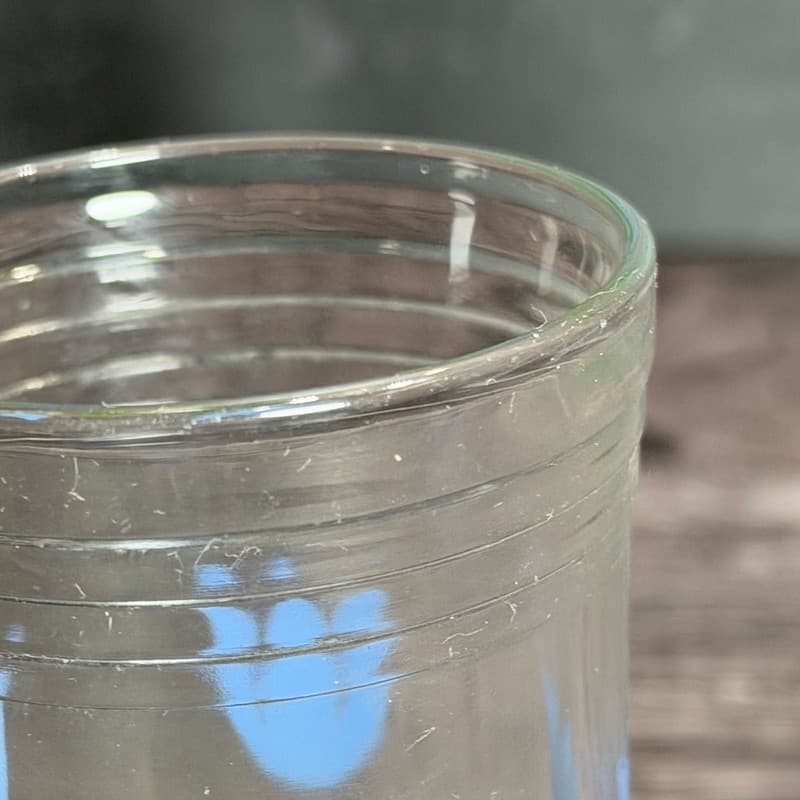 Vintage Hazel-Atlas Swanky Swig Blue Tulip Juice Glass - Thumbnail 5