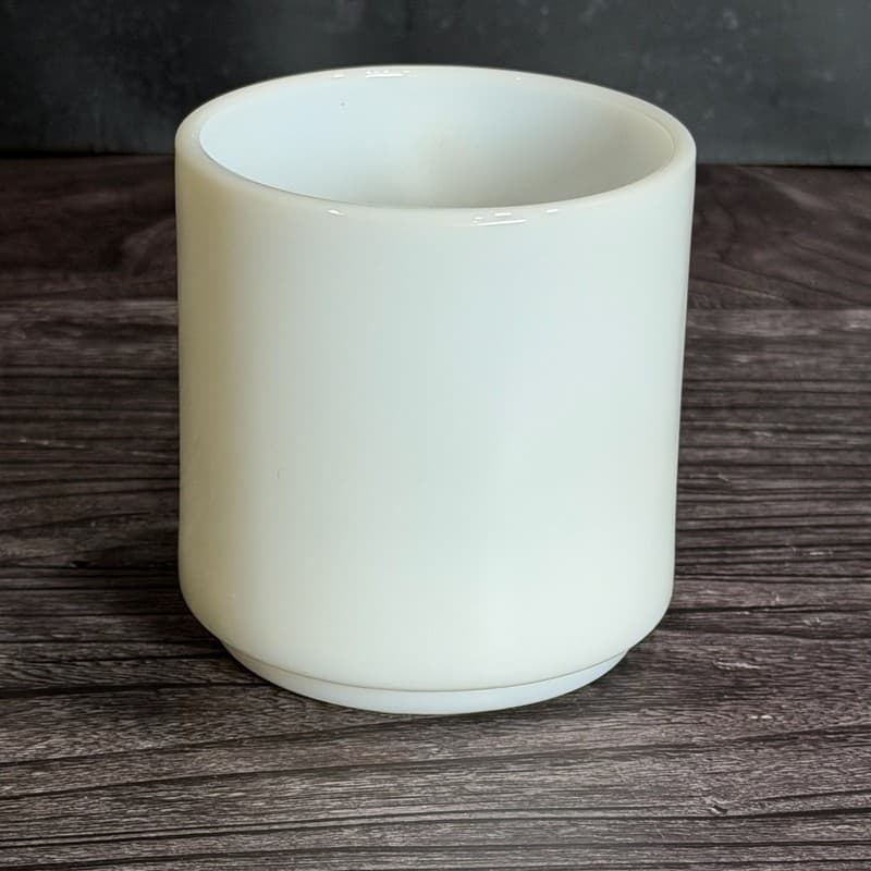 Vintage Fire-King White Milk Glass Stackable Coffee Mug - Thumbnail 7