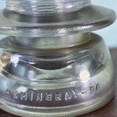 VTG Hemingray 56 Clear Glass Insulator Made In USA33 - 52 Excellent Condition - Thumbnail 3