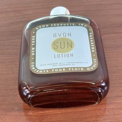 Vintage Avon Sun Tanning Mosquitoes Lotion 4 Fl Ozs NOS 1947 Skin So Soft - Thumbnail 9