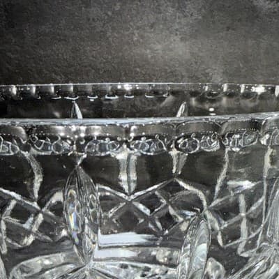 Gorham Crystal King Edward Cut Footed Bowl 9 3/4 IN Statement Serving Dish - Thumbnail 4