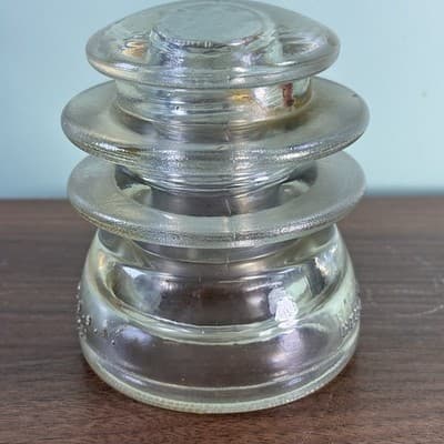 VTG Hemingray 56 Clear Glass Insulator Made In USA33 - 52 Excellent Condition - Thumbnail 9