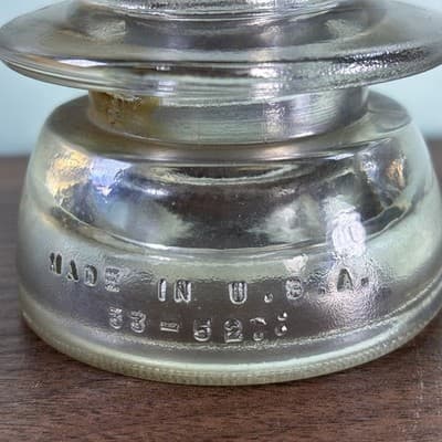 VTG Hemingray 56 Clear Glass Insulator Made In USA33 - 52 Excellent Condition - Thumbnail 6
