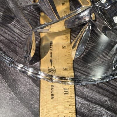 Gorham Crystal King Edward Cut Footed Bowl 9 3/4 IN Statement Serving Dish - Thumbnail 14