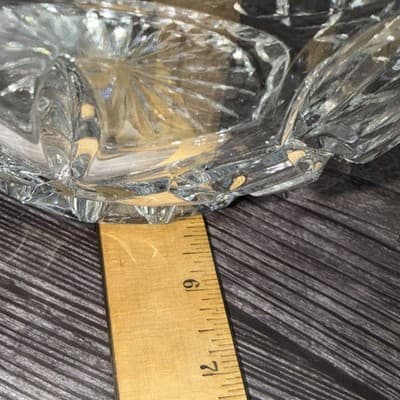 Gorham Crystal King Edward Cut Footed Bowl 9 3/4 IN Statement Serving Dish - Thumbnail 15
