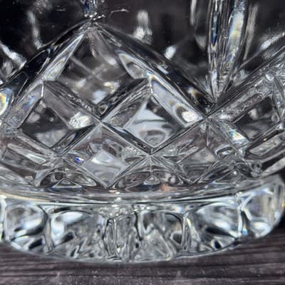Gorham Crystal King Edward Cut Footed Bowl 9 3/4 IN Statement Serving Dish - Thumbnail 3