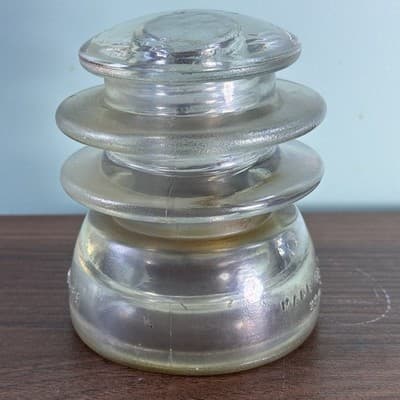 VTG Hemingray 56 Clear Glass Insulator Made In USA33 - 52 Excellent Condition - Thumbnail 2