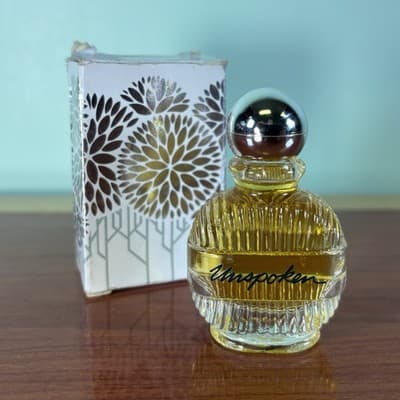 Vintage Avon UNSPOKEN Ultra Perfume Cologne .33 fl Oz NOS Mini Bottle Full