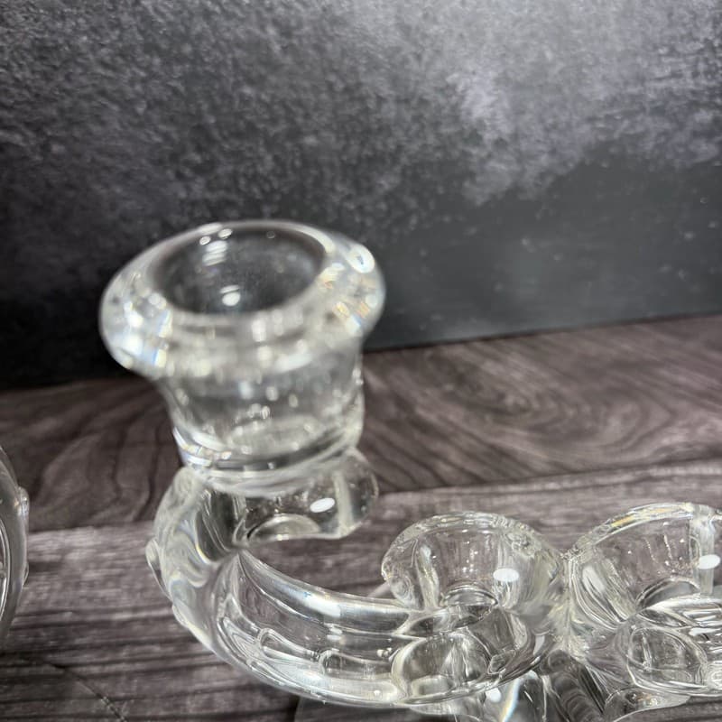 Vintage Fostoria Century Manganese Glass Double Candelabra Candlestick Holders - - Thumbnail 12