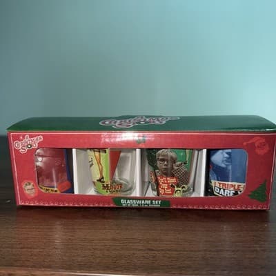 A Christmas Story Glassware Set Of 4 1.5 oz Glasses Silver Buffalo Shot Glass