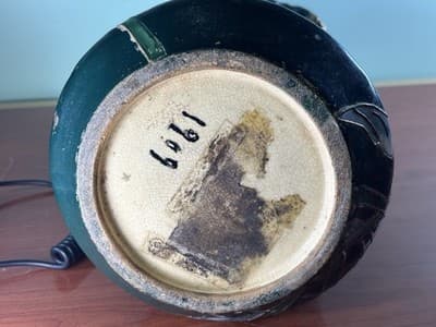 Antique 15 1/4” Porcelain Hand Painted Flowers Pitcher Tankard Raised Gold Vtg - Thumbnail 15