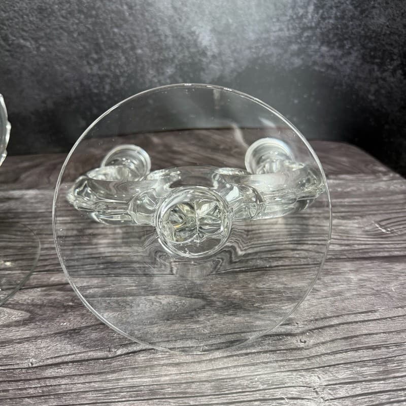 Vintage Fostoria Century Manganese Glass Double Candelabra Candlestick Holders - - Thumbnail 11