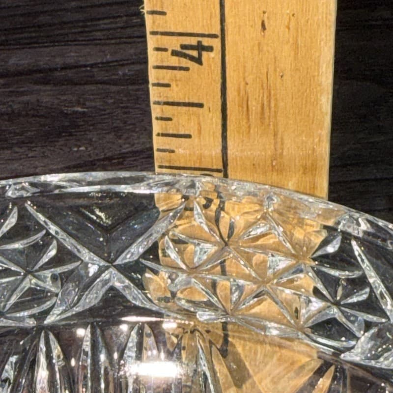 Vintage Action German Lead Crystal Tri-Footed Candy Dish with Lid - Thumbnail 19